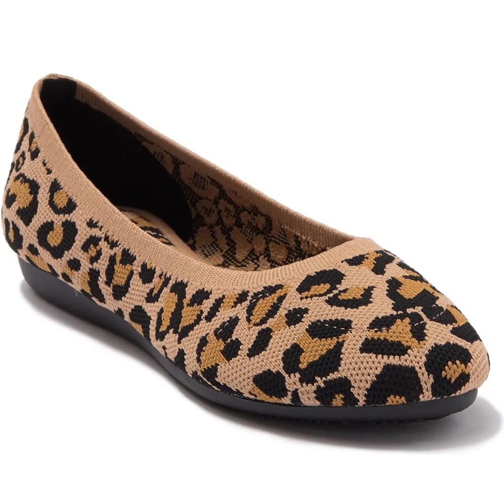 STEVE MADDEN| Bandour Leopard Flyknit Ballet Flat